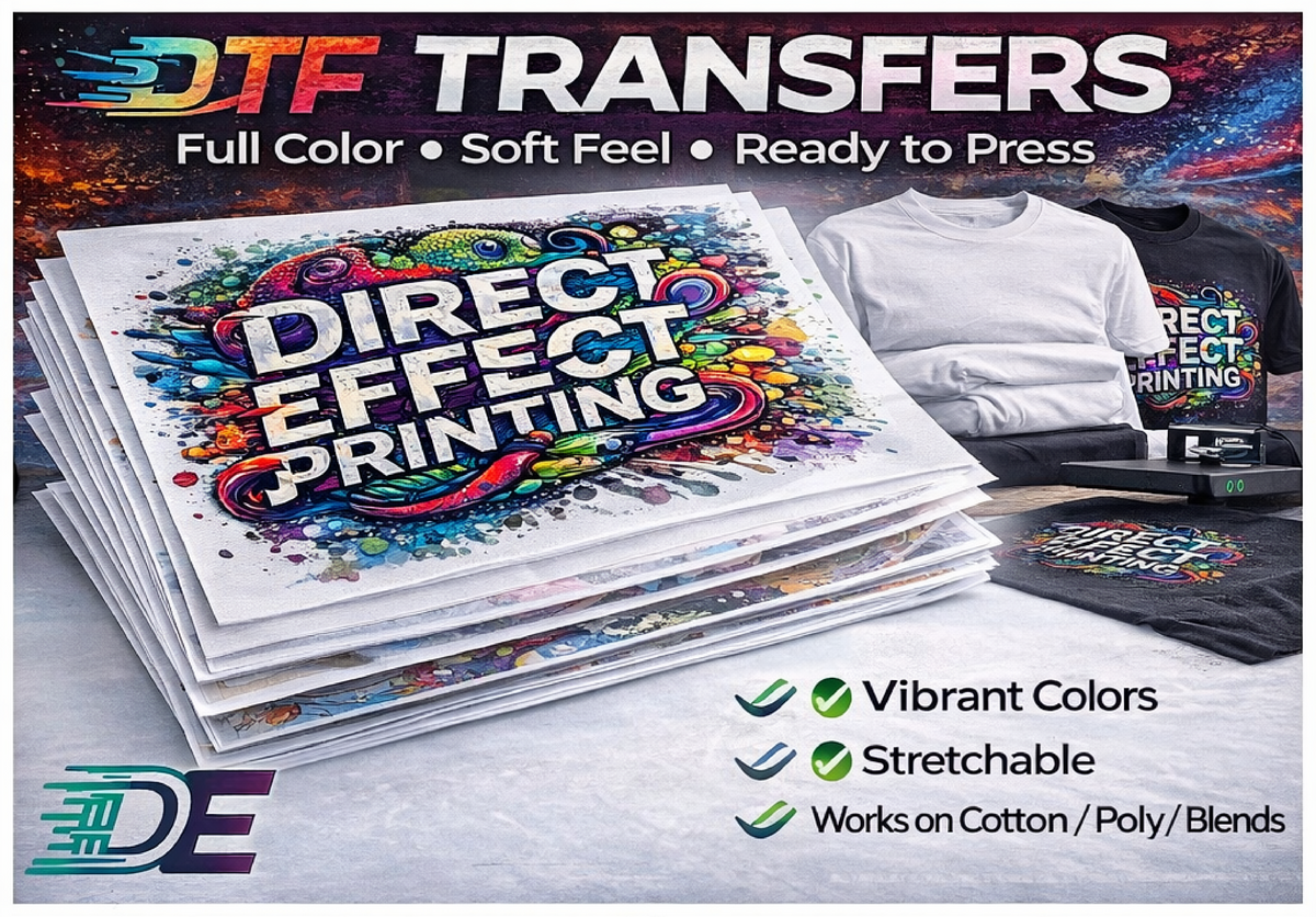 Precut DTF Transfers by Size – Direct Effect Printing & Graphics